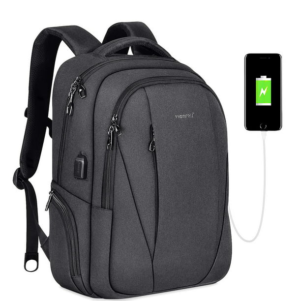 Anti-Theft Men Women Travel Backpack USB Charge Port Laptop School Shoulder Bag